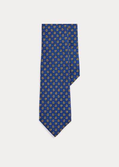 Corbatas Polo Ralph Lauren Hombre Azul Rey Azules - Print Silk Narrow - YDZCT8723